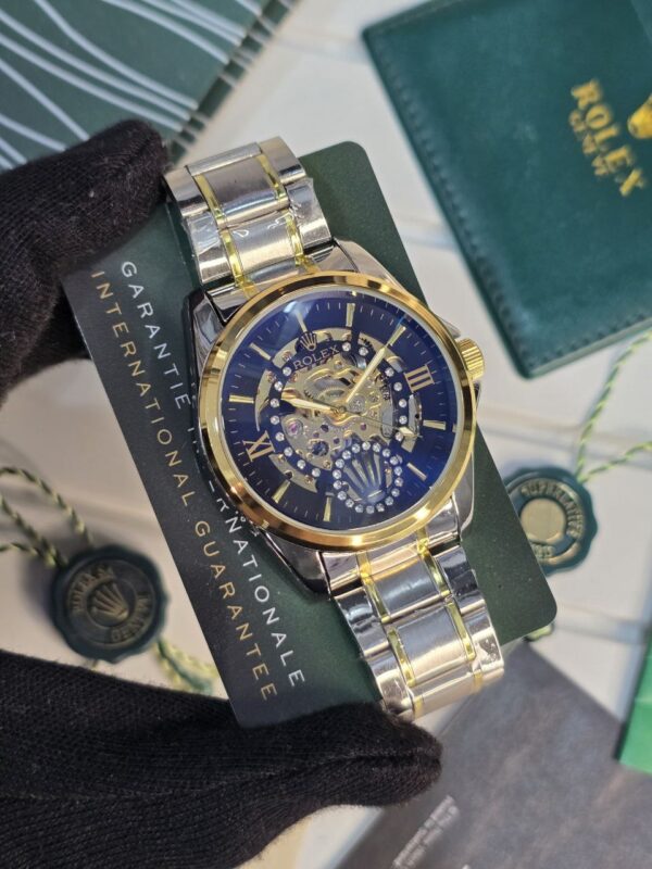 *The Rolex Skeleton Open Hearr Is a dazzling masterpieceblending haute horology with vivid luxury of bold statement opulence and craftsmanship.* - Image 2