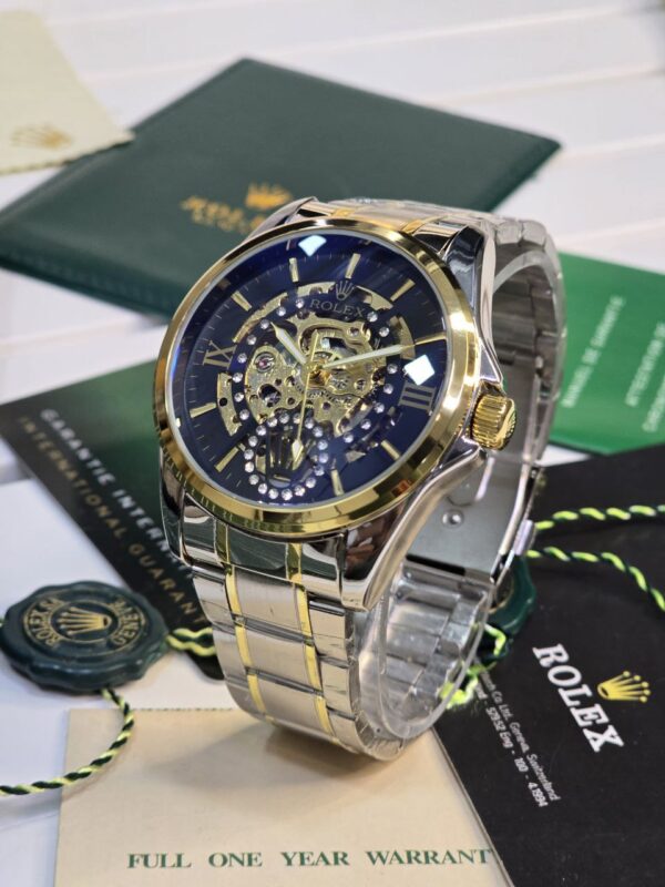 *The Rolex Skeleton Open Hearr Is a dazzling masterpieceblending haute horology with vivid luxury of bold statement opulence and craftsmanship.*